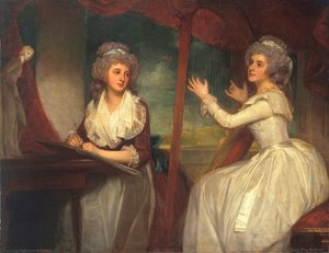 キャロラインスペンサー夫人、後にクリフデン子爵夫人と彼女の妹、エリザベススペンサー夫人、1786-92年 作： George Romney